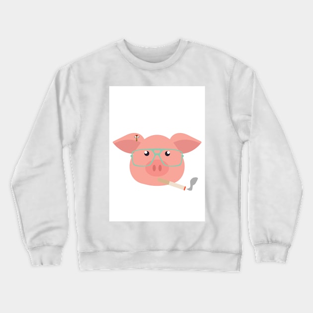 PIG. Smokin Crewneck Sweatshirt by BellyMen